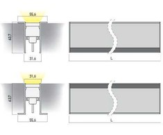 8W LED įleidžiamas lauko šviestuvas XMARKER NEW, anoduoto aliuminio, 4000K, IP67