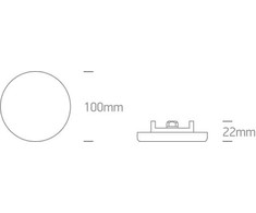 8W LED įleidžiamas šviestuvas, baltas, 4000K, 10108CF/C