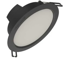 Ledvance 8W LED įleidžiama panelė DOWNLIGHT IP44 GEN2, juoda, 3000K, 100°