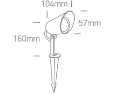 8W LED įsmeigiamas sodo šviestuvas, juodas, 3000K, 67458/B/W