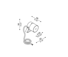 8W LED lauko šviestuvas PAD MINI, juodas, 3000K, 12°