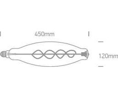 8W LED lemputė, E27, tamsaus chromo sp., 2700K, 9G08E/DC