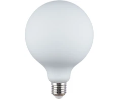 Italux 8W LED lemputė, G125, E27, balta, 3000K, dimeriuojama