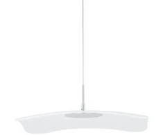 Lubinis šviestuvas 8W LED pakabinamas šviestuvas BLOSSOM, chromo/baltos sp./skaidrus, 3000K