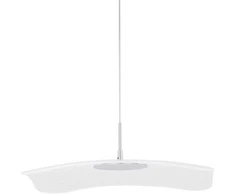 Lubinis šviestuvas 8W LED pakabinamas šviestuvas BLOSSOM, chromo/baltos sp./skaidrus, 3000K
