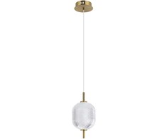 8W LED pakabinamas šviestuvas CORADO, aukso sp./skaidrus, 3000K