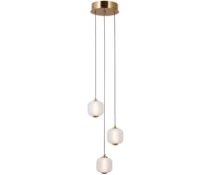 Italux 8W LED pakabinamas šviestuvas GANTI, aukso/baltos sp., 3000K