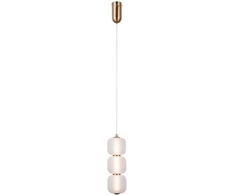 Lubinis šviestuvas 8W LED pakabinamas šviestuvas GANTI, aukso/baltos sp., 3000K