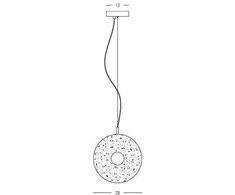 8W LED pakabinamas šviestuvas, juodu korpusu/dūmų sp. stiklas, 3000K, 23072