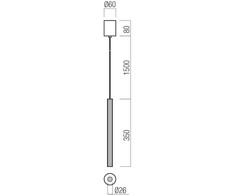 8W LED pakabinamas šviestuvas NIKOS, juodas, 2700K, 01-4188