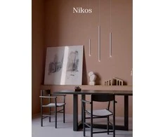 Bikuva.lt 8W LED pakabinamas šviestuvas NIKOS, matinės aukso sp., 3000K, 01-3857