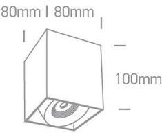 Lubinis šviestuvas 8W LED paviršinis šviestuvas, baltas, 3000K, dimeriuojamas, 12108XA/W/W