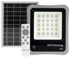 8W LED prožektorius su saulės baterija, pilkas, 6000K, su nuotolinio valdymo galimybe