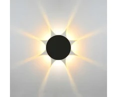8W LED sieninis fasado šviestuvas MACBA, juodas, 4000K