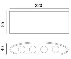 8W LED sieninis fasado šviestuvas ORTELO, baltas, 3000K