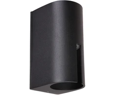 Sieninis šviestuvas Italux 8W LED sieninis fasado šviestuvas ROVIGO, juodas, 3000K, IP54