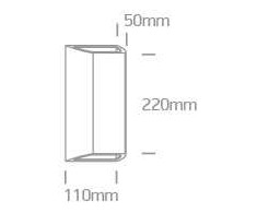 8W LED sieninis šviestuvas, baltas, 2700/3300/4000K, IP65, šviečia į viršų ir į apačią, 67512/W/V