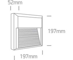 8W LED sieninis šviestuvas, baltas, 3000K, 67430A/W/W
