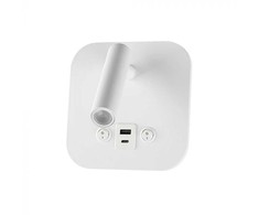 V-tac 8W LED sieninis šviestuvas, baltas, 3000K, su USB/PD jungtimi, CREE LED chip