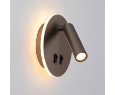 Lubinis šviestuvas 8W LED sieninis šviestuvas FURLA, rudos/kavos sp., 3000K