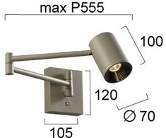8W LED sieninis šviestuvas MELINA, alyvuogių sp., 3000K, dimeriuojamas, 4335301