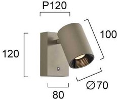 8W LED sieninis šviestuvas MELINA, alyvuogių sp., 3000K, dimeriuojamas, 4335201