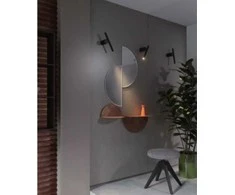 8W LED sieninis šviestuvas PRAXI, juodas, 3000K, dimeriuojamas, 01-3983