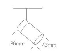 8W LED šviestuvas į magnetines sistemas MINI/MIDI/MAXI/P&amp;P, baltas, 3000/3500/4000K, 48V, 15°, 42110/W/V