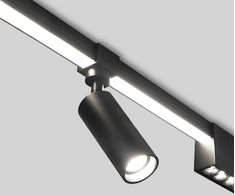 8W LED šviestuvas, montuojamas į NOVO bėgelį, juodas, 48V, 3000K, IP65, 4331600