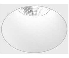 8W LED užglaistomas šviestuvas NANO R TRIMLESS, baltas, 3000K, 50°, IP44