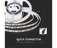 V-tac 8W/m LED juosta, 24V, 120 LED/m, 4000K, 10 metrų ritė