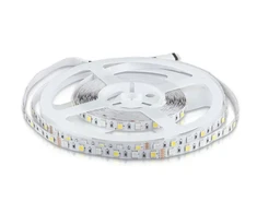 V-tac 8W/m LED juosta, 60 LED/m, RGB + 4000K, 5 metrų ritė