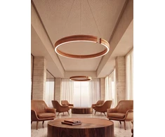 90W LED pakabinamas šviestuvas, šviečia į viršų ir į apačią, rudas, 2700/3000K, dimeriuojamas, 26168