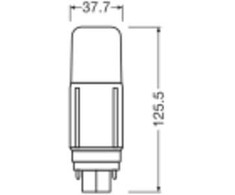 Ledvance 9,5W LED lemputė DULUX, G24d, baltos matinės sp., 3000K