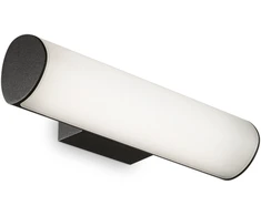 Sieninis šviestuvas Ideal Lux 9,5W LED sieninis fasado šviestuvas ETERE, juodas, 3000K, IP44, 322193