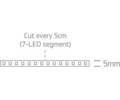 9,6W/m LED juosta, 2700K, 5m ritė, 7823/EW