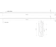 9,6W/m LED SMALL NEON juosta, 3000K, 24V DC