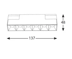 9W INSIGHT DARK LIGHT šviestuvas į magnetines sistemas, 3000K, juodas