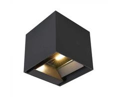 Sieninis šviestuvas V-tac 9W LED įkraunamas sieninis lauko šviestuvas su saulės baterija ir judesio davikliu, juodas, 4000K, IP65