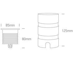 9W LED įleidžiamas į žemę šviestuvas, aliuminio sp., 3000K, 69056C/W