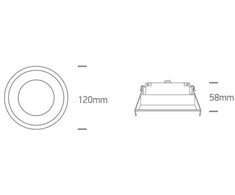 9W LED įleidžiamas šviestuvas, baltas, 3000/4000/5000K, IP65, 10109FD/W/V