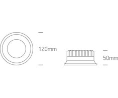 9W LED įleidžiamas šviestuvas, baltas, 4000K, 10109FD/W/C