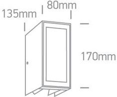 9W LED sieninis šviestuvas, antracito sp., 3000K, 67440/AN/W