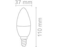 9W LED lemputė, E14, 3000K, ACB62437