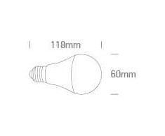 9W LED lemputė, E27, balta, 2700/3000/4000K, 9G09/V/E