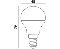 9W LED lemputė MB, E14, balta, 4000K, 180°