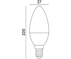 9W LED lemputė SW, E14, balta, 3000K, 180°