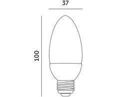 9W LED lemputė SW, E27, balta, 6500K, 180°
