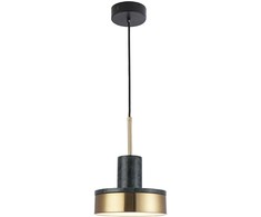 9W LED pakabinamas šviestuvas LITHOS, juodas/aukso sp., 3000K, 4295201