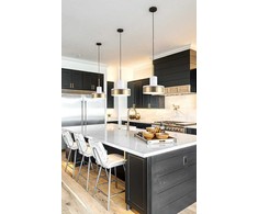 9W LED pakabinamas šviestuvas LITHOS, juodas/aukso sp., 3000K, 4295201
